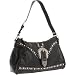 Faux Leather Western Shoulder Handbag - Black - Durango - Bandana