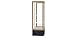 Monarch Series Lighted Floor Display Case Base Color: Silver Swirl, Case Backing: Mirror, Frame Color: Champagne Gold