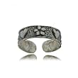 Heart & Flower Toe Ring in Solid Sterling Silver Hammered Finish Heart & Flower Toe Ring in Solid Sterling Silver Hammered Finish