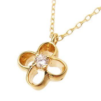 me. フラワーネックレス K18(YellowGold)