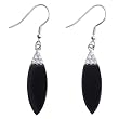 Sterling Silver Black Agate Dangle Earrings