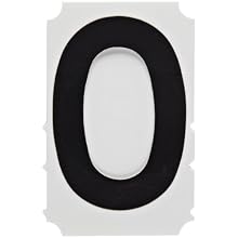 Brady 5100-0 Gothic Quik-Align 3-3/4" Height, 2-3/8" Width, B-933 Vinyl, Black Color Number, Legend "0"  (Pack Of 10)