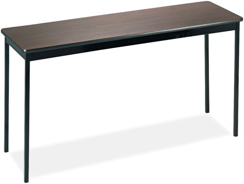 Barricks Utility Table, Rectangular, 60w x 18d x 30h, Walnut/Black
