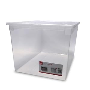 XXL Aufbewahrungsbox mit Deckel aus transparentem Kunststoff und XXL