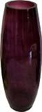 Home Interiors Hand Finished Plain and Crackled Glass Tall Bullet Vase Purple 34cm 83-9018
