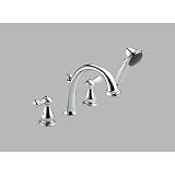 Delta Faucet T4775/R4707 Leland Deck Mount With Handshower Whirlpool Faucet - Chrome