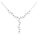 Flowering CZ Vine Sterling Silver Necklace