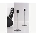 2 er Set Lautsprecherst�nder Boxenst�nder Boxen Rack Surround 74 cm Schwarzglas