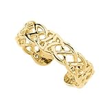 14k Yellow Gold Toe Ring With Design