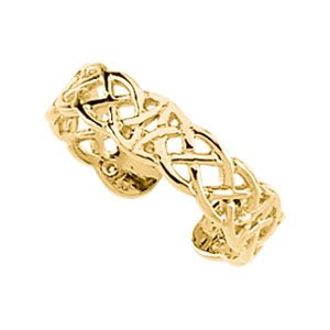Toe Ring 14K Yellow Gold Toe Ring W Design by 
