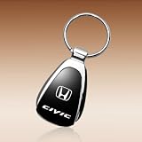 Honda Civic Black Tear Drop Key Chain