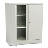 HON COMPANY Easy-to-Assemble Cabinet, Two Adjustable Shelves, 36 x 18 x 42-3/4, Lt Gray