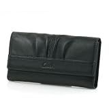 コーチ (COACH) 長財布 プリーテッド レザー F42814SVBK...