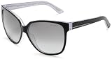 Ralph by Ralph Lauren Women's 0RA5085 Resin Sunglasses,Black/White Frame/Grey Gradient Lens,one size