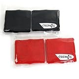 COSMOS 1 pair of Black wristband + 1 pair of Red wristband sports basketball tennis sweatband sweat band/brace