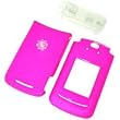 AT&T Cingular Motorola RAZR2 V9 (NOT Compatible with V8 and V9m) Solid Magenta Snap-On Crystal Case Cover with Removable Belt Clip