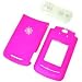 AT&T Cingular Motorola RAZR2 V9 (NOT Compatible with V8 and V9m) Solid Magenta Snap-On Crystal Case Cover with Removable Belt Clip