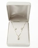 6 - 6 1/2 mm Fresh White Water Pearl/Sterling Silver Set. 18
