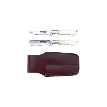 Meyerco 2pc Charles Sauer Caping Knife Set Skinning Knife Caping Knife Bone Handles