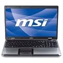 MSI 00168222-SKU54 40,6 cm / 16 Zoll Notebook (Intel Pentium T4500 4GB RAM, 320GB HDD, Win 7 HP) schwarz silber