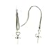 2 pcs .925 Sterling Silver Earring French Hook Earwire 4mm Pearl Cup & Pin for Half Drilled Pearls/Stone/Findings/Bright