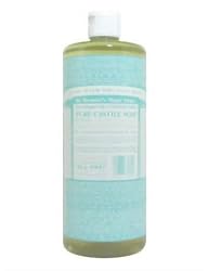Dr. Bronner's Magic Soaps Pure-Castile Soap, 18-in-1 Hemp Unscented Baby Mild, 32-Ounce Bottles (Pack of 2)