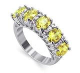 Oval Citrine Cubic Zirconia Ring Sterling Silver Band