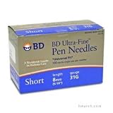 BD Ultra-Fine Pen Needles 31 Gauge, 5/16 - 100 Pen Needles