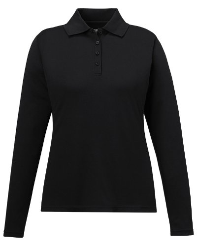NE C365 LAD LS PERFMNCE PIQUE (BLACK 703) (L)