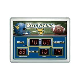 West Virginia Mountaineers 14 x 19 LED Scoreboard Clock and Thermometer