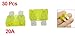 uxcell® Auto Car SUV Boat ATC Blade Fuses Yellow 20A 30Pcs