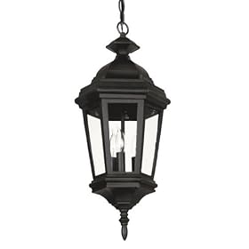 Kenroy Home 16315BL Estate 3-Light Hanging Lantern, Black