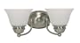 Nuvo Lighting 60/3205 Empire Vanity Light with Alabaster Glass, Brushed Nickel, 2-Light