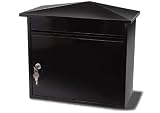 from G2 Trading Mersey - Extra large capacity A4 Black Steel Post Box Letter Box Model Mersey