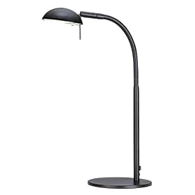 Black Gooseneck Halogen Desk Lamp