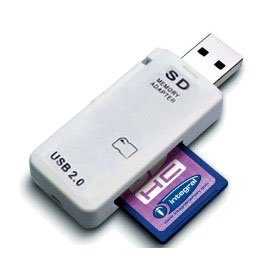 LUPO Lecteur de carte de m�moire de SDHC  et d'�cart-type (appuis Windows 98SE/ME/2000/XP/Vista/7 Mac OS 9,0 et plus nouveaux)