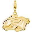 14K Yellow Gold Rabbit Charm