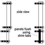 Middle Atlantic ST1MP Accessory 100 PC Shim Tabs, Fits 1 Space