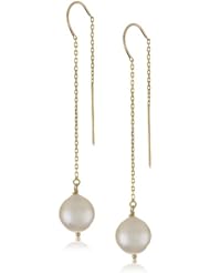 Mizuki 14k White Seed Pearl Earrings On Chain