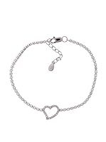 Silver One Pulseras Carré Zirconium Corazón