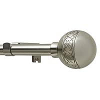 Levolor Chained Ball Rod Set, Satin Nickel, 3/4-Inch Diameter, 66 to 120-Inch Width