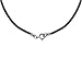 15in Black Leather Cord Necklace - Perfect for Pendants