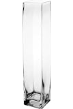 Square Vase, Clear Glass. H-18, Open 3.15 x 3.15 (12 pcs)