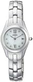 IMAGE OF Seiko Women's SXDB85 Silver-Tone White Mother Of Pearl Dial 9 Diamonds Dress Watch