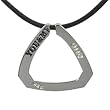 Sterling Silver Triangular Commitment Border You & Me Pendant w. Leather Chain Necklace (20")
