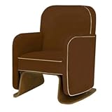 Nurseryworks Cole Glider in Mocha with Ecru Piping and Light Legs