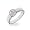 Eve's Addiction Cubic Zirconia Sterling Silver Peace Sign Ring, 5
