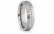 Titanium Ring with 34 white CZ 7mm