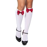 Knee High Stocking w/ Plaid Bows