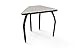 ELO Connect 6 desk w/ Grey Nebula laminate, 4 adjustable black legs